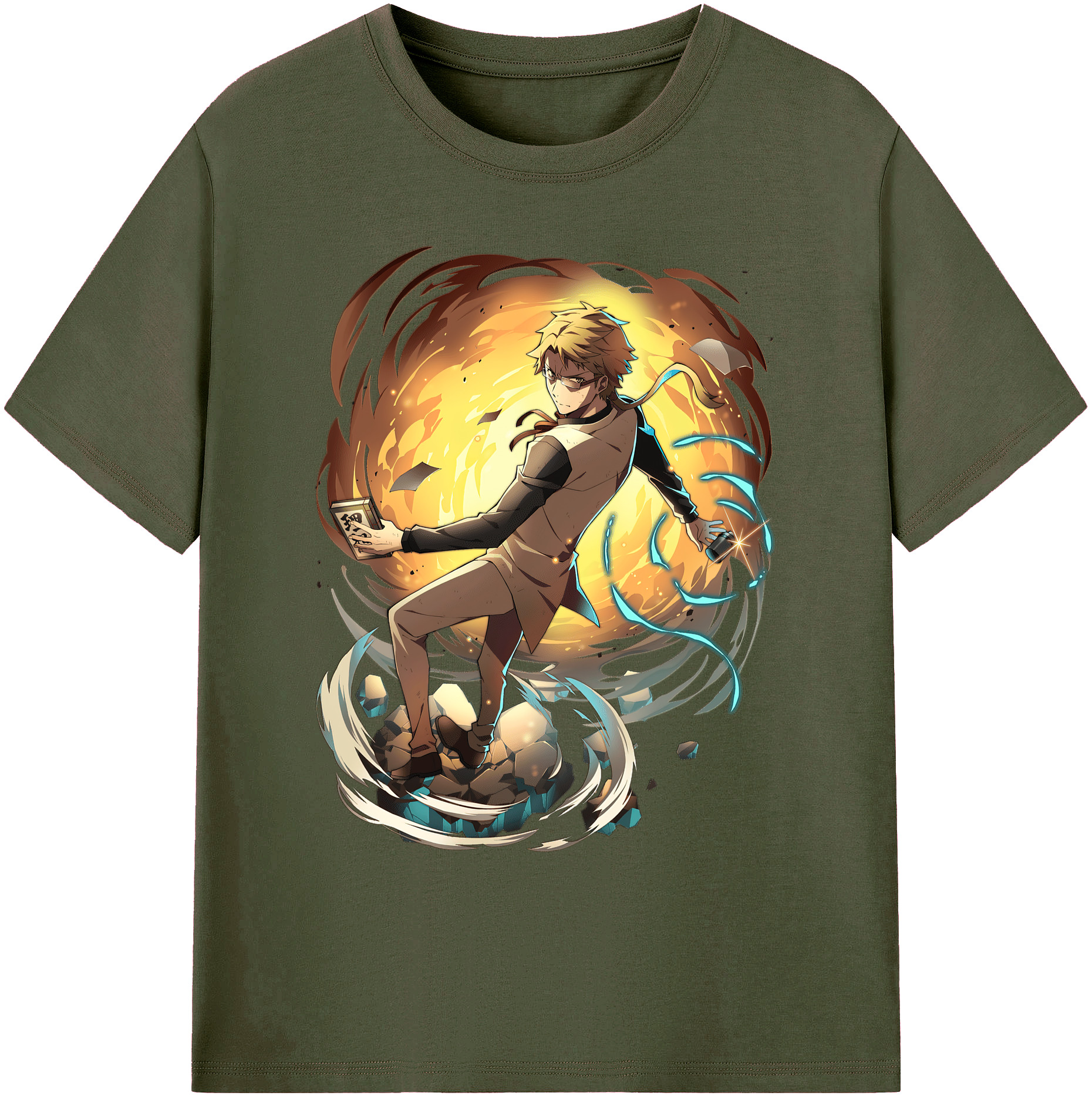 （画像用） 文豪ストレイドッグス Bungo Stray Dogs 綿100％ メンズ半袖Tシャツ｜肌触りやわらか＆通気性